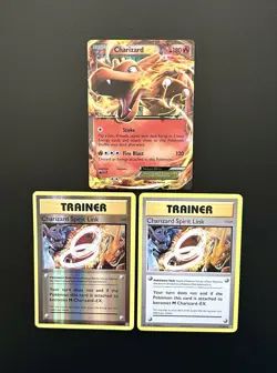 Pokemon Cards - Charizard EX 11/106 & (2) Charizard Spirit Link Reverse Holo - Image 1