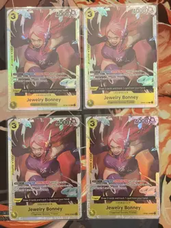One Piece Card Game Jewelry Bonney OP08-105 SR English Playset X4! - Image 1