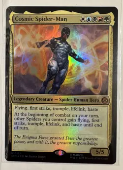 MTG Cosmic Spider-Man Marvel's Spider-Man Foil Card NM - Image 1