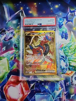 Pokemon Koraidon EX Gold Hyper Rare Card 254/198 Scarlet and Violet Psa 10 - Image 1