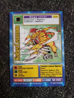 Vintage Digimon CCG Taco Bell Promo Card Saberleomon TB-10 - Image 2