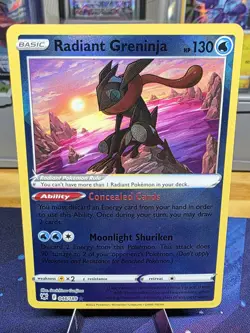 Pokemon TCG Radiant Greninja Holo Card Astral Radiance 046/189 - Image 1