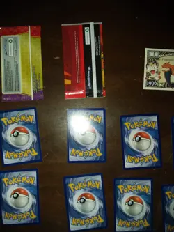 pokemon cards 4 sealed 16 loose cards 1 paper bill multi colored used condition - Image 4