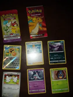 pokemon cards 4 sealed 16 loose cards 1 paper bill multi colored used condition - Image 5