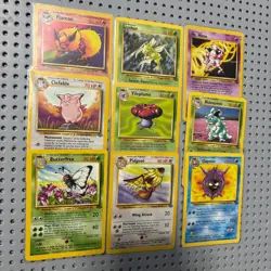Vintage Pokemon Cards Lot Jungle Set Rare 1999 Wizards Of The Coast Binder Page - Image 1