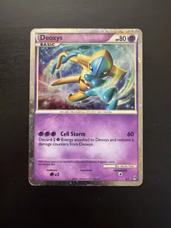 Deoxys SL1 Shiny Holo Rare Call Of Legends Pokemon Card DMG - Image 1