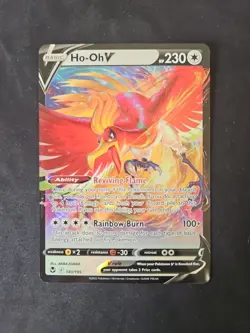 Ho-Oh V 140/195 Silver Tempest Holo Full Art Ultra Rare Card NM Condition - Image 1