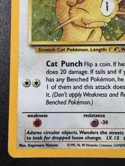Meowth GB Promo 10 Black Star WoTC Pokemon Card Holo Foil Rare HP - Image 5