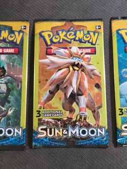 Pokemon SUN MOON BASE Booster Pack Lot! 5 Packs / 3 Cards Each READ DESCRIPTION - Image 5