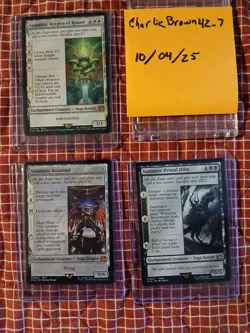 MTG Final Fantasy Summons Lot. 2 Mythic 1 Rare. Bahamut, Knights And Odin - Image 2
