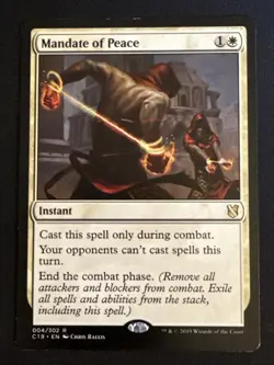 1x Mandate of Peace (004) Commander 2019 C19 MP MTG Magic the Gathering x1 MKE - Image 1