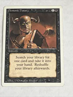 MTG - Demonic Tutor (Revised) LP Excellent Condition - Image 1