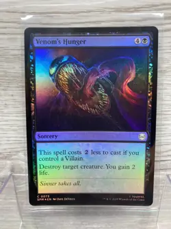 Magic The Gathering Spider-Man FOIL, C 0073 Venom's Hunger NM M - Image 1