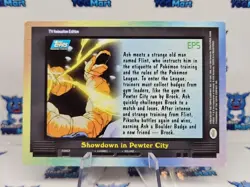 Pokemon Topps EP5 Showdown in Pewter City TV Animation Holo Foil Blue Logo LP - Image 2