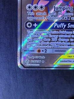 Pokemon TCG Mega Lopunny & Jigglypuff GX Full Art Secret Rare 225/236 NM/M - Image 2