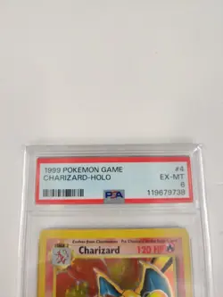 1999 POKEMON BASE SET UNLIMITED #4 CHARIZARD-HOLO PSA 6 - Image 2