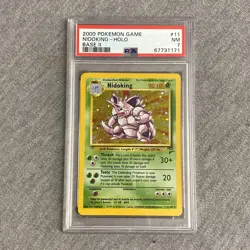 1999 Pokemon Game #11 Nidoking-Holo PSA 7 NM 11/130 - Image 1