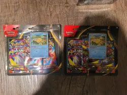 Pokemon TCG - Mega Evolution 3 Pack Booster Blister Psyduck Promo - Sealed - Image 1