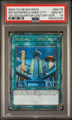 2024 YU-GI-OH! RA03-QUARTER CENTURY BONANZA SKYSCRAPER 2 - HERO CITY PSA 10 - Image 1