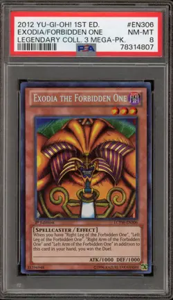 Yu-Gi-Oh! Exodia/Forbidden One Legendary Coll 3 Mega Pk. 1st Ed LCYW-EN306 PSA 8 - Image 1
