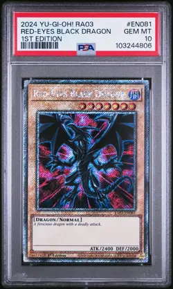 2024 YU-GI-OH! RA03-QUARTER CENTURY BONANZA 1ST ED RED-EYES BLACK DRAGON PSA 10 - Image 1
