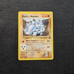 Pokemon TCG Gym Challenge Blaine's Rhyhorn Common Card 65/132 - Image 1