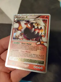 Pokemon Card Heatran LV. X DP31 Diamond & Pearl Black Star Promo Light Play - Image 3