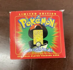 Pokemon Trading Card Vintage 1999 Burger King 23k Gold Plated Togepi RED BOX - Image 1
