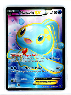 Pokemon TCG Manaphy EX XY Breakpoint Holo Full Art Ultra Rare Card 116/122 NM - Image 1
