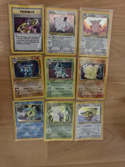 Pokemon TCG Holo wizards Lot MP / LP 9 Cards - Image 1