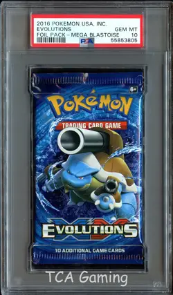 PSA 10 GEM MINT XY Evolutions (Mega Blastoise Art) Booster Pack Pokemon Card 805 - Image 1