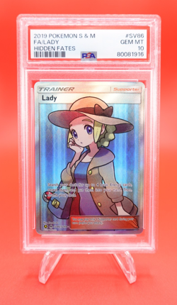 Lady 2019 Pokemon S&M Hidden Fates #SV86 PSA 10 Graded Card - Image 1
