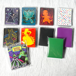 Pokemon TCG Card Sleeves of Lot 11 Official Pokemon Center Art & Solid Colors - Image 1