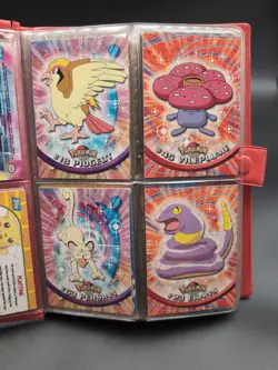 Vintage Red Pikachu Pokemon Card Binder with 108 Cards Base Fossil Jungle Topps - Image 4