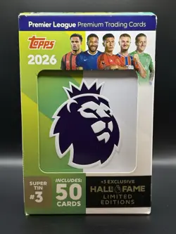 Topps Premier League 2026 Debut Edition Cards Hall Of Fame Super Tin #3 Soccer - Image 1