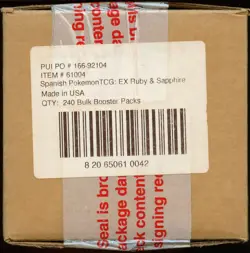 EX Ruby & Sapphire SPANISH Pokemon Booster Case (240 SEALED Packs of Cards) CS2 - Image 2