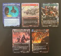Lot of Magic: The Gathering / Lord of The Rings - (5) Boarderless Cards - Image 1
