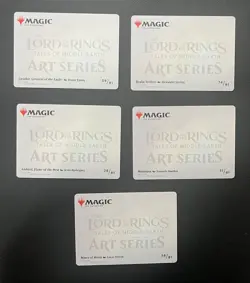 Lot of Magic: The Gathering / Lord of The Rings - (5) Art Series Cards - Image 2