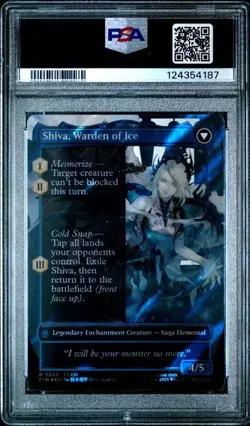 PSA 10 GEM MT Jill Shiva's Dominant Warden Ice Surge Foil 523 MTG Final Fantasy - Image 2
