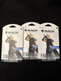 3x Magic the Gathering Final Fantasy Play Booster Pack Sleeved Lot Of 3 New - Image 1