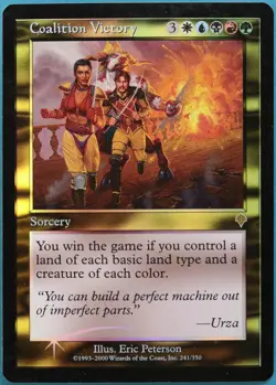 MTG Coalition Victory FOIL Invasion LP/EX Rare - Image 1