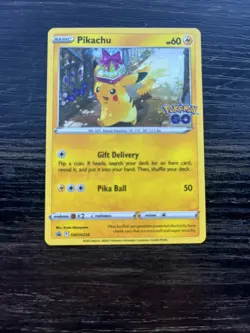 Pokemon Go Pikachu Holo Black Star Promo SWSH234 Pokemon TCG NM - Image 2