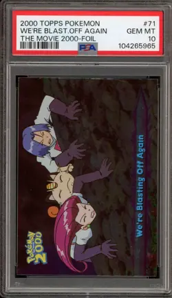 Pokemon Topps We're Blasting Off Again Movie 2000 Foil #71 PSA 10 Gem Mint - Image 1