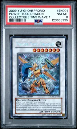 2009 YU-GI-OH! PROMO COLLECTIBLE TINS WAVE 1 #EN001 POWER TOOL DRAGON PSA 8 - Image 1
