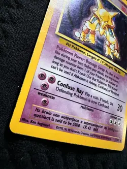 Pokemon Card - Alakazam Holo 1/102 Base Set WOTC 1999 - NM-LP - Image 5