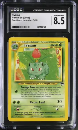 CGC 8.5 Ivysaur 2001 Southern Islands 5/18 Pokemon Card - Image 1