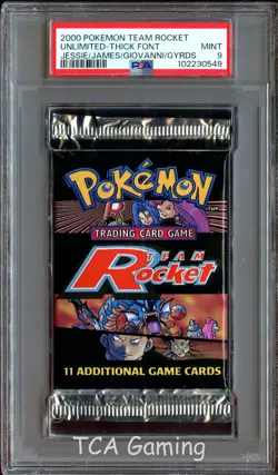 PSA 9 MINT Team Rocket SEALED Booster Pack (Split Art) Pokemon Card 549 - Image 1