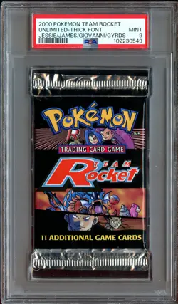 PSA 9 MINT Team Rocket SEALED Booster Pack (Split Art) Pokemon Card 549 - Image 2