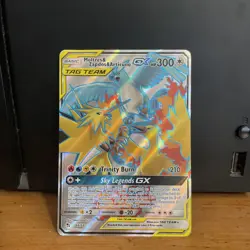 Pokemon TCG Moltres Zapdos Articuno GX Hidden Fates Holo Ultra Rare Card 66/68 - Image 1