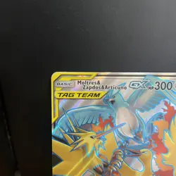 Pokemon TCG Moltres Zapdos Articuno GX Hidden Fates Holo Ultra Rare Card 66/68 - Image 2